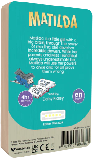 Matilda - Voxblock Audiobook - Audiobook from The Bookhouse Broughty Ferry- Just £13.99! Shop now