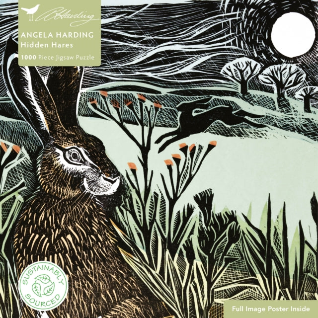 Adult Sustainable Jigsaw Puzzle Angela Harding: Hidden Hares : 1000-pieces. Ethical, Sustainable, Earth-friendly - Book from The Bookhouse Broughty Ferry- Just £14.99! Shop now