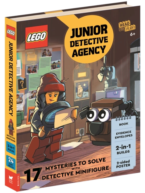 LEGO® Books: Junior Detective Agency (with detective minifigure, dog mini-build, 2-sided poster, play scene, evidence envelopes and LEGO elements) - Book from The Bookhouse Broughty Ferry- Just £22.99! Shop now