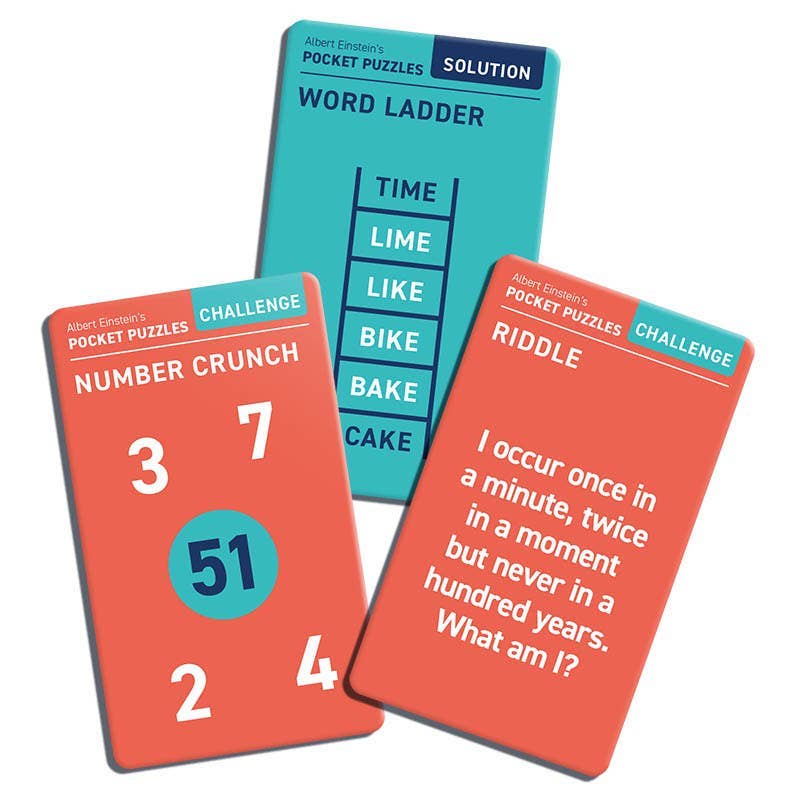 Einstein's Puzzle Challenges Set of 50 in Tin - from The Bookhouse Broughty Ferry- Just £5! Shop now