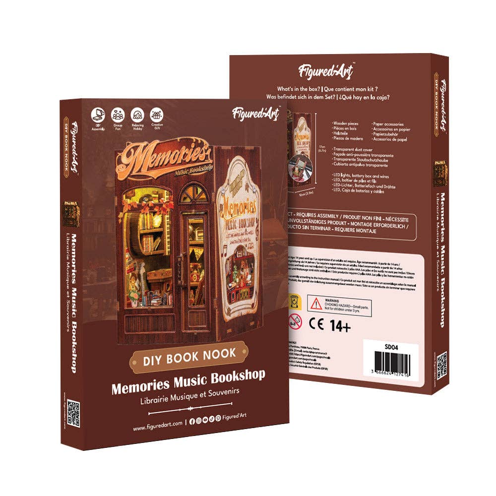 DIY Book Nook Kit - Memories Music Bookshop - Craft Kit from The Bookhouse Broughty Ferry- Just £44.95! Shop now