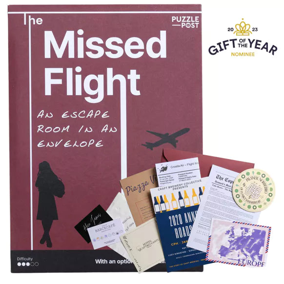 An Escape Room in an Envelope: The Missed Flight. Board Game Puzzle - Gift from The Bookhouse Broughty Ferry- Just £13.99! Shop now