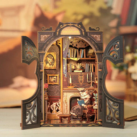 DIY Book Nook kit - Count Cat's Study - Craft Kit from The Bookhouse Broughty Ferry- Just £44.95! Shop now