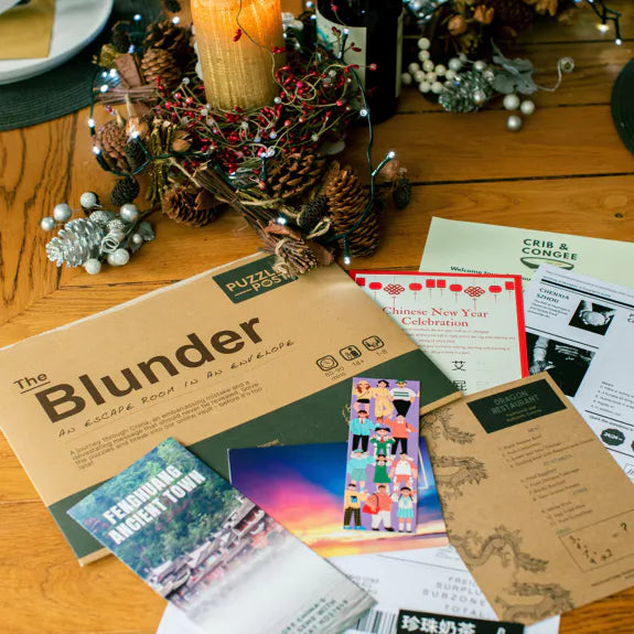 Escape Room in An Envelope: Dinner Party - THE BLUNDER, Board Game Puzzle - Gift from The Bookhouse Broughty Ferry- Just £16.99! Shop now