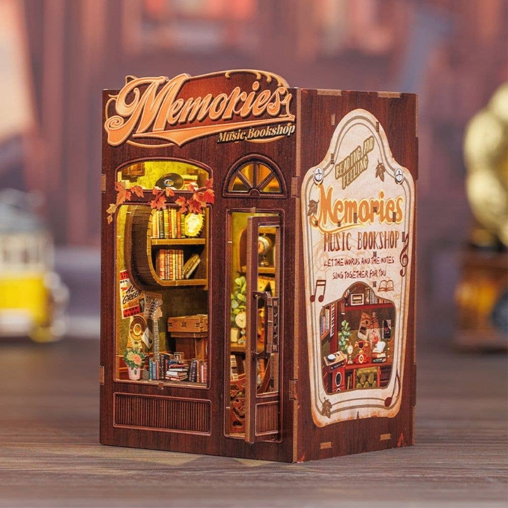 DIY Book Nook Kit - Memories Music Bookshop - Craft Kit from The Bookhouse Broughty Ferry- Just £44.95! Shop now