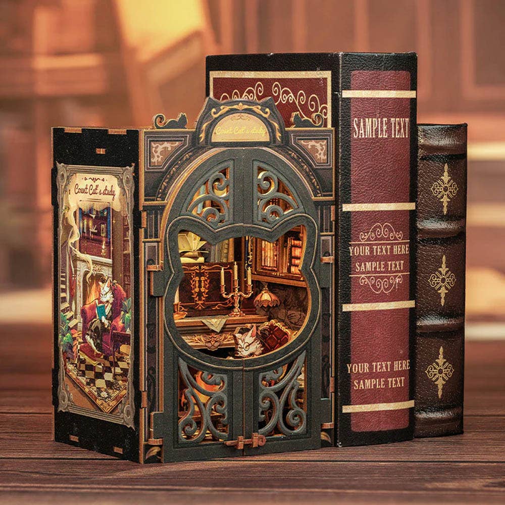 DIY Book Nook kit - Count Cat's Study - Craft Kit from The Bookhouse Broughty Ferry- Just £44.95! Shop now