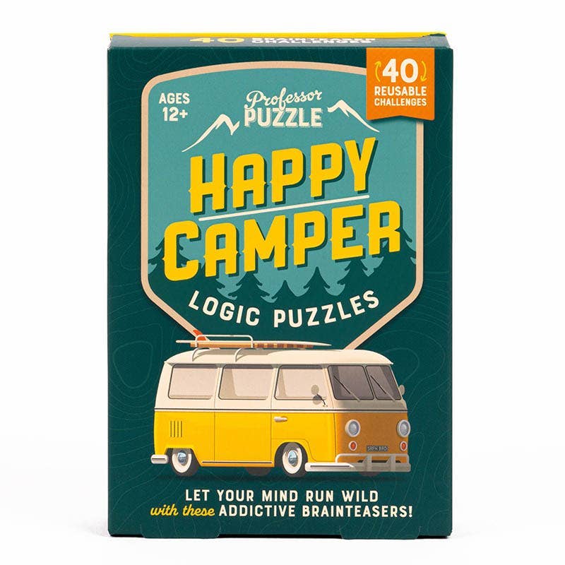 Happy Camper Logic Puzzles -  from The Bookhouse Broughty Ferry- Just £6! Shop now