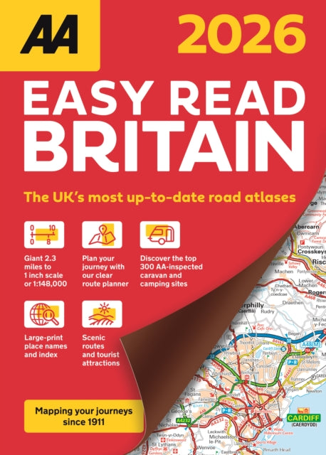 AA Easy Read Atlas Britain 2026 - Book from The Bookhouse Broughty Ferry- Just £16.99! Shop now