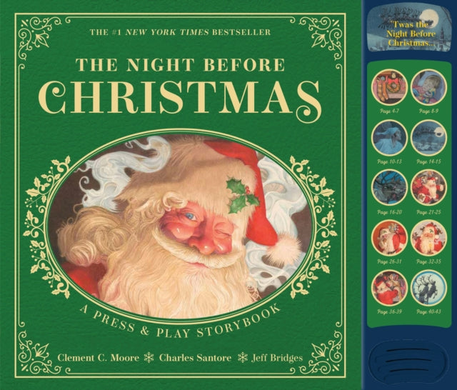 The Night Before Christmas Press and   Play Storybook : The Classic Edition Hardcover Book Narrated by Jeff Bridges - Book from The Bookhouse Broughty Ferry- Just £12.99! Shop now