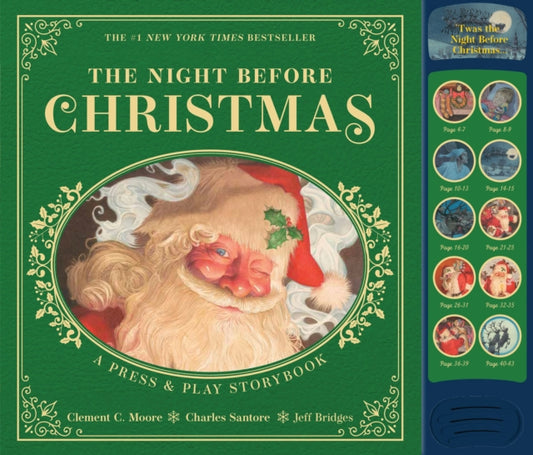 The Night Before Christmas Press and   Play Storybook : The Classic Edition Hardcover Book Narrated by Jeff Bridges - Book from The Bookhouse Broughty Ferry- Just £12.99! Shop now