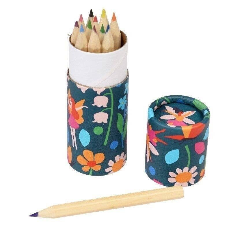 Tube of Colouring Pencils - Fairies In The Garden - gift from The Bookhouse Broughty Ferry- Just £2.95! Shop now