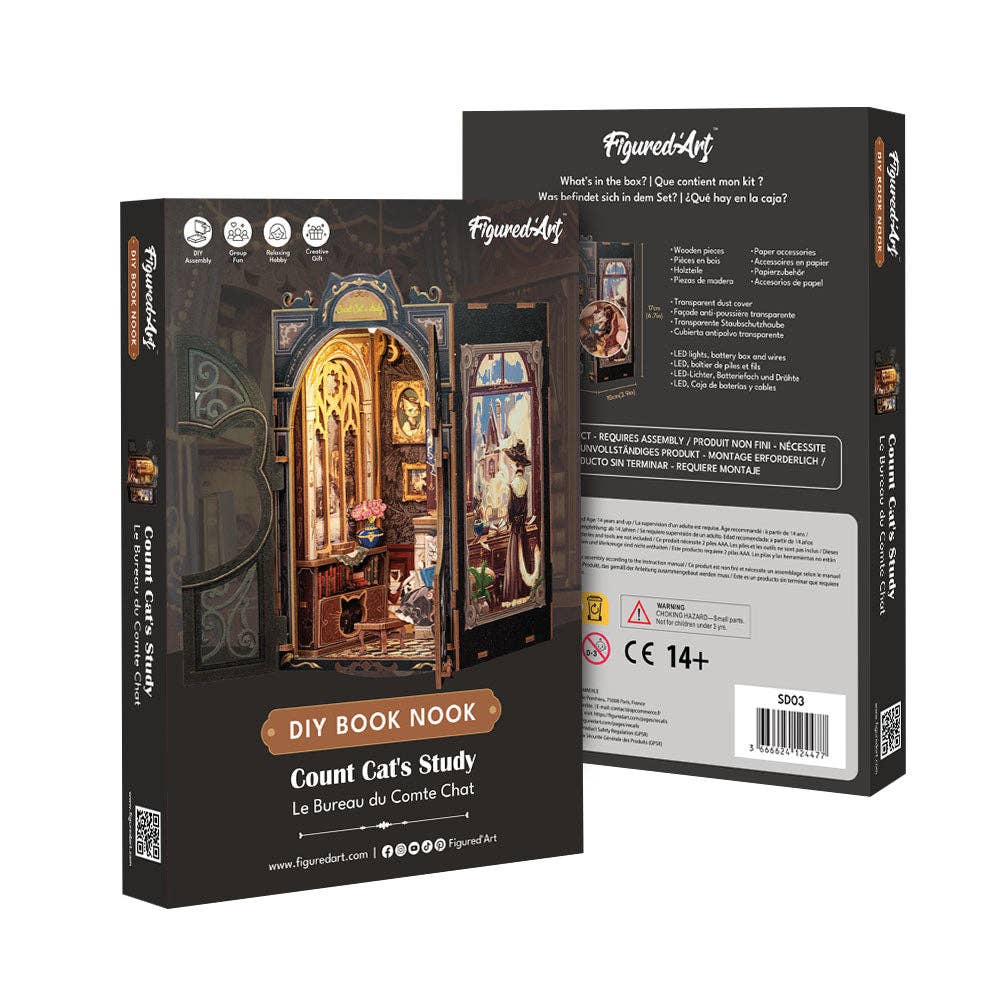 DIY Book Nook kit - Count Cat's Study - Craft Kit from The Bookhouse Broughty Ferry- Just £44.95! Shop now