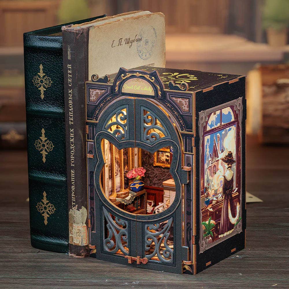 DIY Book Nook kit - Count Cat's Study - Craft Kit from The Bookhouse Broughty Ferry- Just £44.95! Shop now