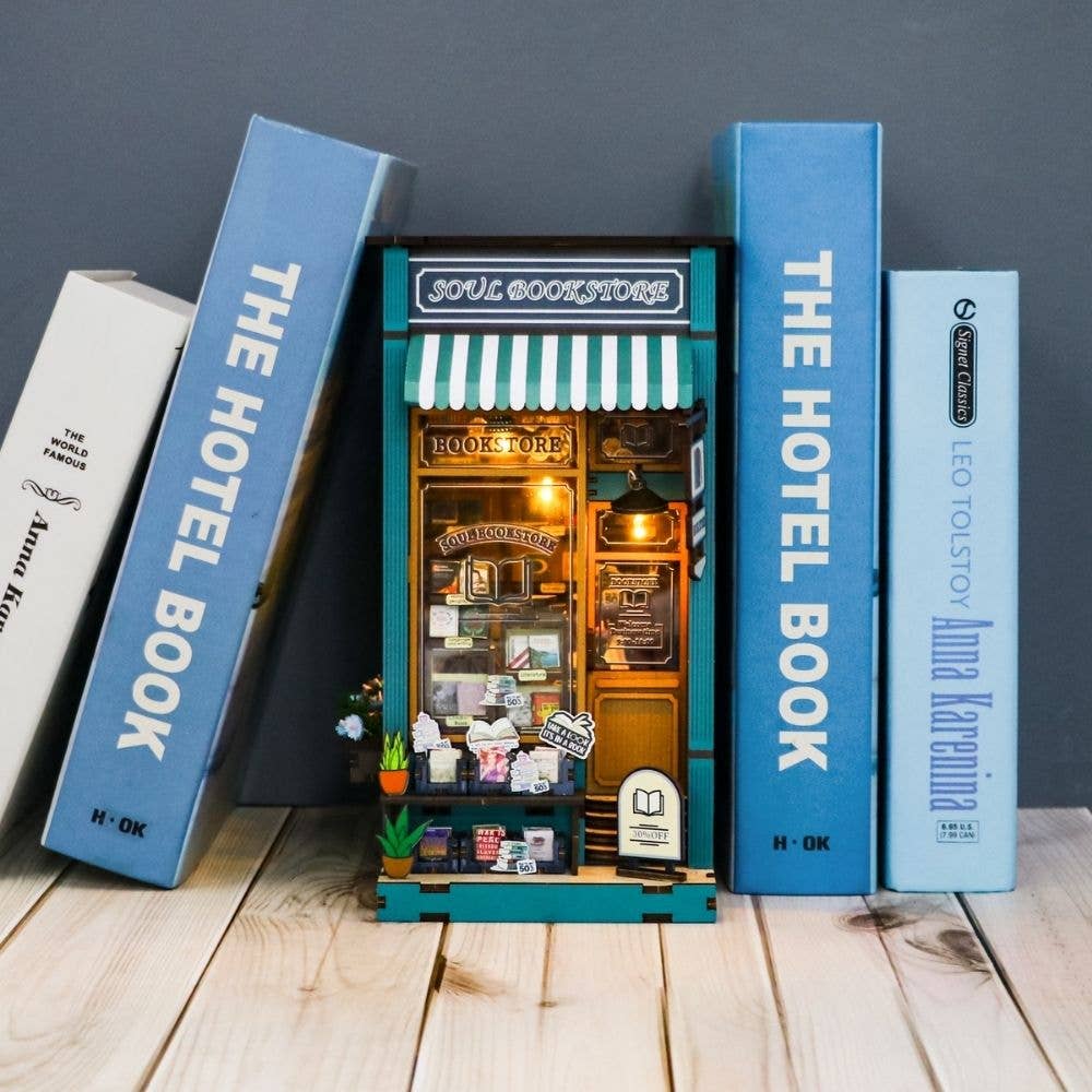 DIY Book Nook Kit - Soul Bookstore - Craft Kit from The Bookhouse Broughty Ferry- Just £44.95! Shop now