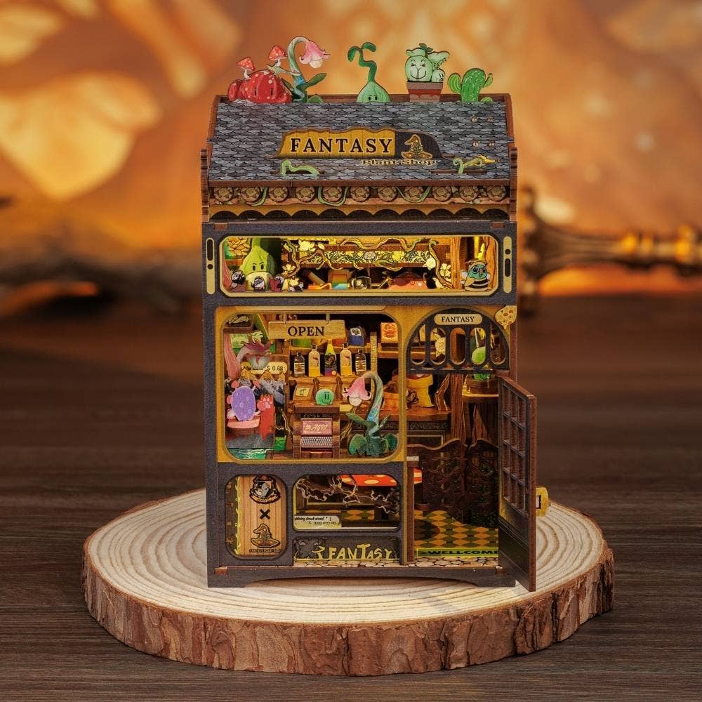 DIY Book Nook Kit - Fantasy Plant Shop - Craft Kit from The Bookhouse Broughty Ferry- Just £44.95! Shop now