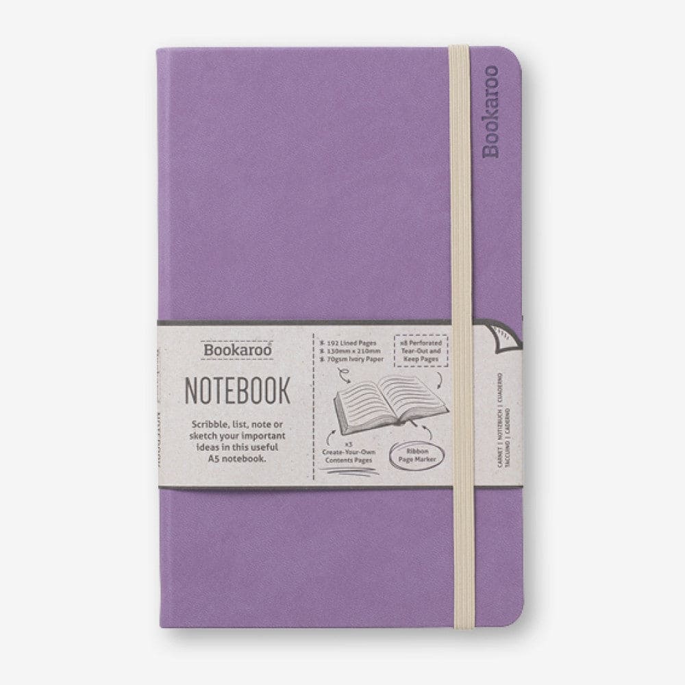 BOOKAROO A5 NOTEBOOK - Aubergine - Gift from The Bookhouse Broughty Ferry- Just £9.99! Shop now