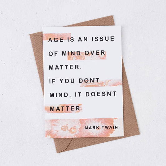 Age Is An Issue Birthday Card -  from The Bookhouse Broughty Ferry- Just £3.95! Shop now