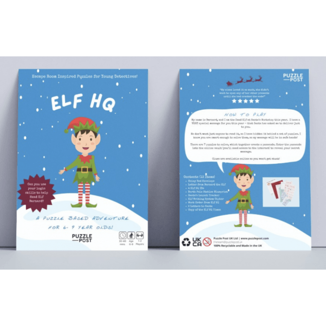 Christmas Children’s Escape Room Game - Elf HQ (Age 6-9) - Book from The Bookhouse Broughty Ferry- Just £9.99! Shop now