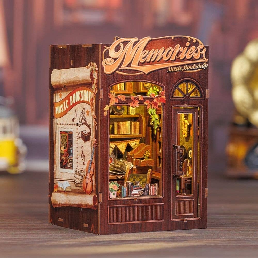 DIY Book Nook Kit - Memories Music Bookshop - Craft Kit from The Bookhouse Broughty Ferry- Just £44.95! Shop now