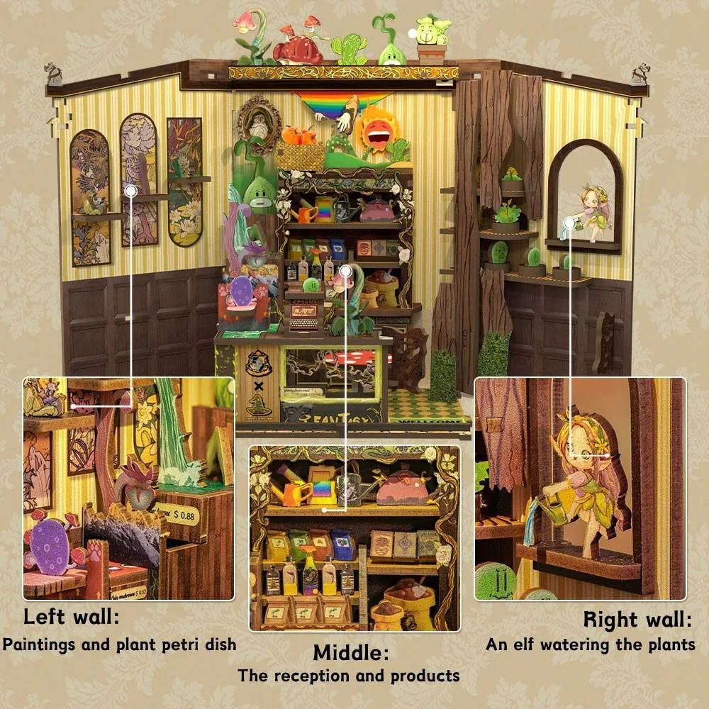 DIY Book Nook Kit - Fantasy Plant Shop - Craft Kit from The Bookhouse Broughty Ferry- Just £44.95! Shop now
