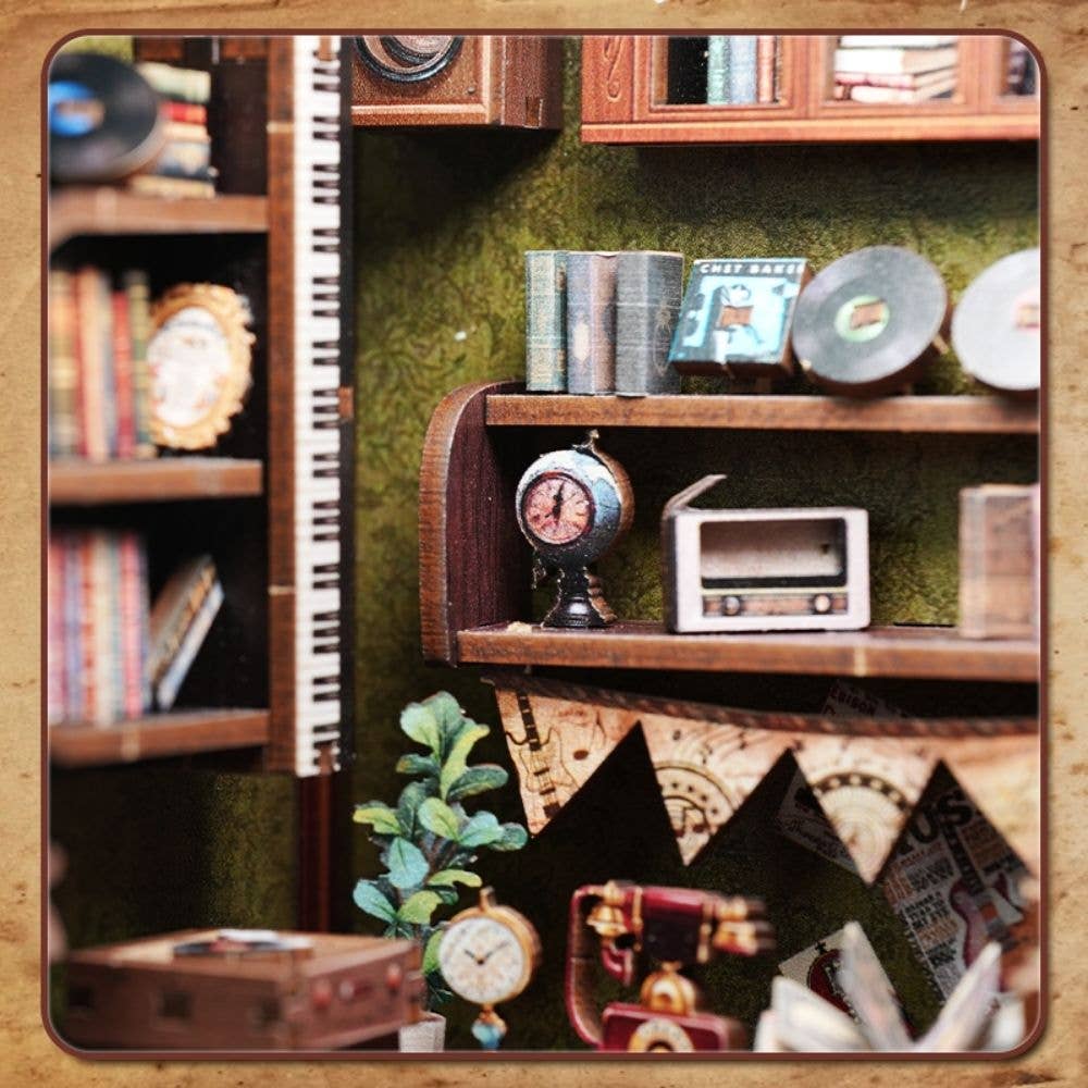 DIY Book Nook Kit - Memories Music Bookshop - Craft Kit from The Bookhouse Broughty Ferry- Just £44.95! Shop now