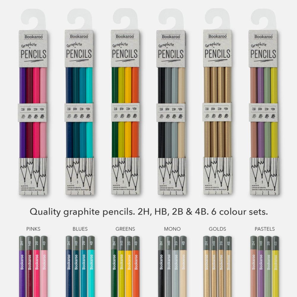 GOLD - BOOKAROO GRAPHITE PENCILS - Gifts and Toys from The Bookhouse Broughty Ferry- Just £4.99! Shop now