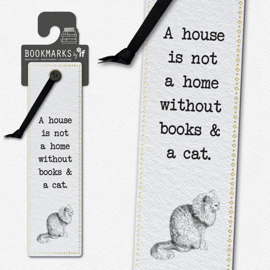 Literary Bookmarks - Books and a cat - Gift from The Bookhouse Broughty Ferry- Just £2.99! Shop now