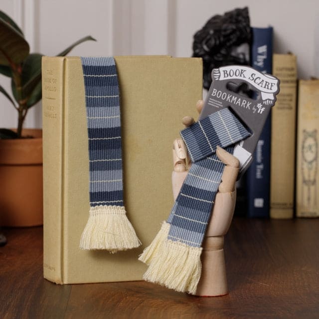 Book Scarf Bookmark - Grey & Cream - Book from The Bookhouse Broughty Ferry- Just £6.99! Shop now