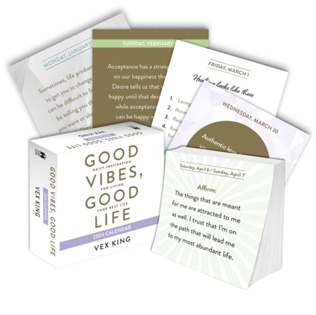 Good Vibes, Good Life 2024 Calendar : Daily Inspiration for Living Your Best Life - Book from The Bookhouse Broughty Ferry- Just £14.99! Shop now