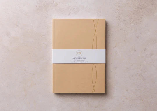 A5 lined notebooks (stone) - Beautiful 192-page ruled notepads - Gift from The Bookhouse Broughty Ferry- Just £11.99! Shop now